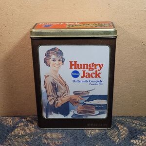 Vintage Hungry Jack Tin - 1990s Reproduction Hungry Jack Pancake Mix Tin Box